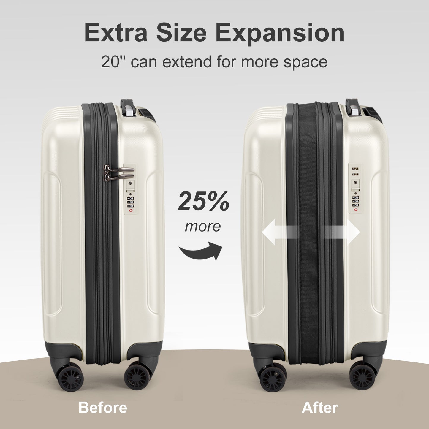 Compact Travel Luggage Set