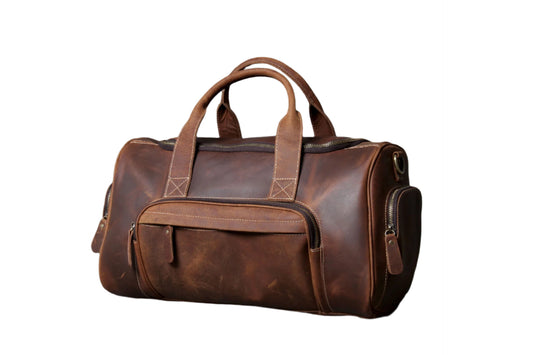 Premium Leather Travel Duffel
