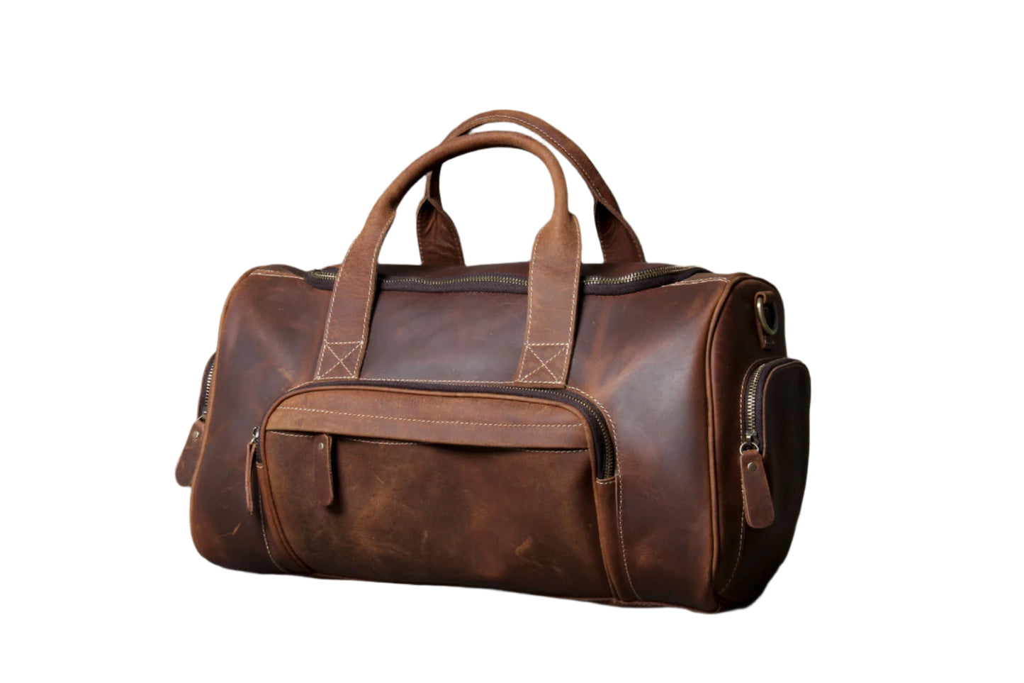 Premium Leather Travel Duffel