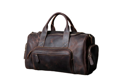 Premium Leather Travel Duffel