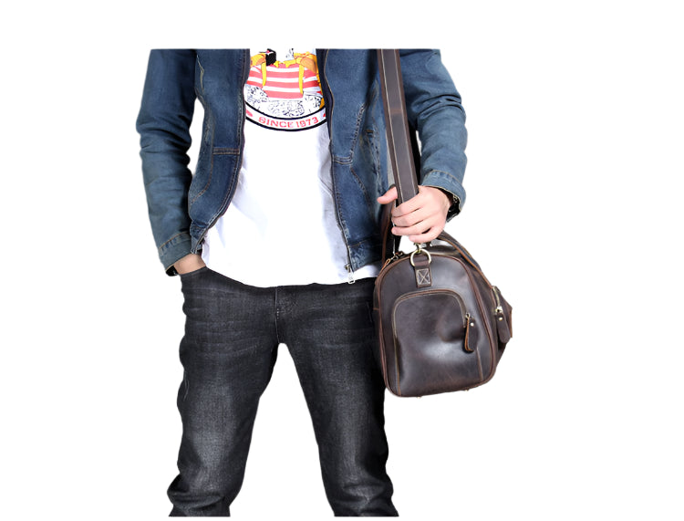 Premium Leather Travel Duffel